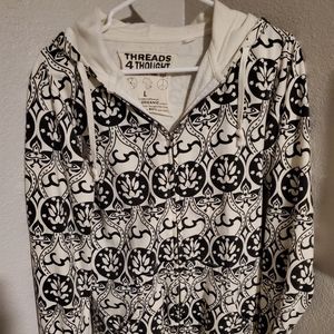 Threads for thought light weight full zip hoodie L